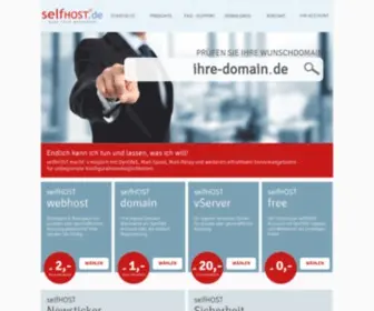 Selfhost.de(Webhosting und DynDNS von selfHOST) Screenshot