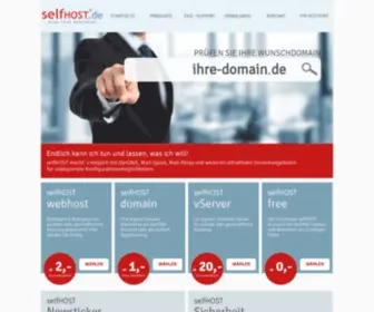 Selfhost.pro(Webhosting und DynDNS von selfHOST) Screenshot
