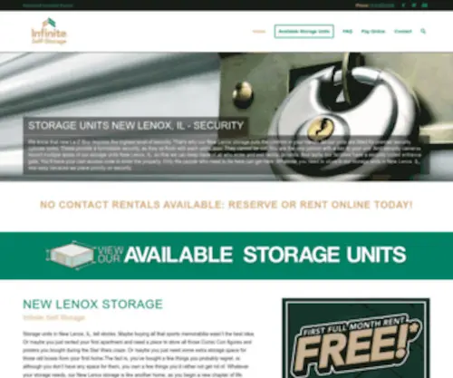 Selfstoragenewlenox.com(Self Storage Units In New Lenox Illinois) Screenshot