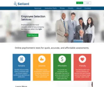 Seliant.com(Employee Selection Services) Screenshot