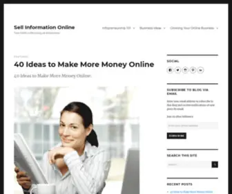 Sell-Information-Online.com(Your Guide to Becoming an Infopreneur) Screenshot