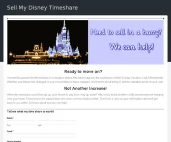 Selldisneytimeshare.com(Sell Disney Timeshare) Screenshot