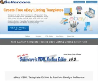 Sellercore.com(Free eBay Templates & Auction Listing HTML Generator) Screenshot