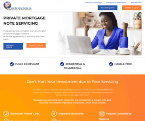 Sellerloans.com(Mortgage & Note Servicing) Screenshot