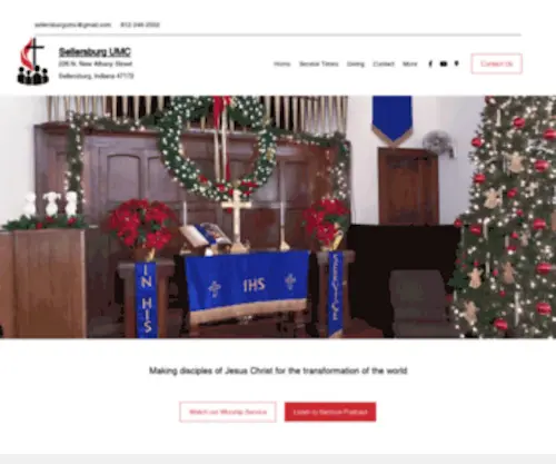 Sellersburgumc.com(Sellersburg United Methodist Church) Screenshot