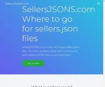 Sellersjsons.com(Where to get sellers.json files) Screenshot