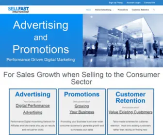 Sellfastinternational.com(Digital Advertising and Promotions) Screenshot