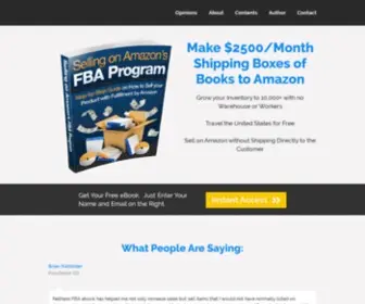 Sellfba.com(Selling Books on Amazon's FBA Program) Screenshot