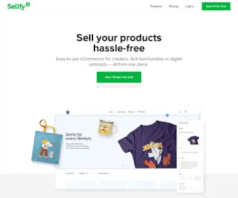 Sellfy.com(Opening a store on Sellfy) Screenshot