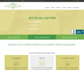 Sellgoldforcash.ca(Sell Your Gold Canada) Screenshot