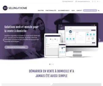 Sellingathome.com(Logiciel pour la vente à domicile VDI CRM) Screenshot