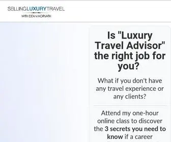 Sellingluxurytravel.info(Start Selling Luxury Travel) Screenshot