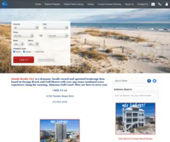 Sellingthealabamacoast.com(Goode Realty LLC Selling The Alabama & Florida Coast) Screenshot