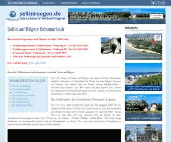 Sellinruegen.de(Sellin: Urlaub im weissen Seebad auf Rügen) Screenshot