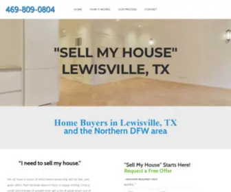 Sellmyhouselewisville.com("Sell My House" in Lewisville) Screenshot