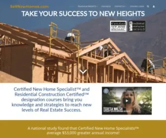 Sellnewhomes.com(Certified New Home Specialist New Home Sales Training) Screenshot