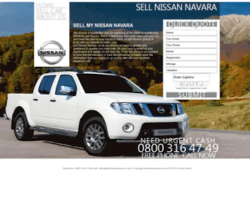 Sellnissannavara.co.uk(Sell Nissan Navara) Screenshot