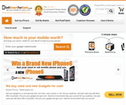 Sellsmartforcash.co.uk(Sell My Mobile Phone for Cash) Screenshot