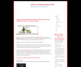 Sellwritingnow.com(Sell Your Writing Online NOW) Screenshot