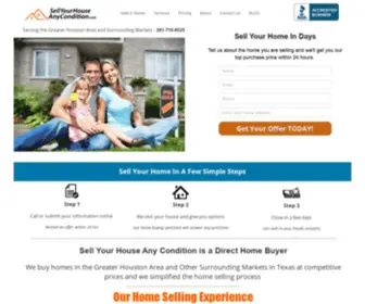 Sellyourhouseanycondition.com(The Easiest Way to Sell Your Home Fast SellYourHouseAnyCondition) Screenshot