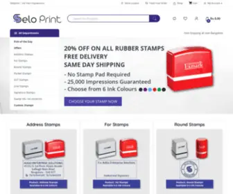 Seloprint.com(Buy Rubber Stamps Online) Screenshot