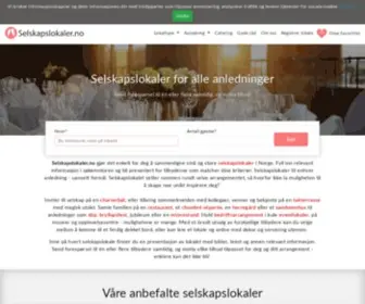 Selskapslokaler.no(Finner enkelt frem selskapslokaler for ditt selskap) Screenshot