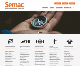 Semac.no(Semac har høy kompetanse på sikkerhet) Screenshot