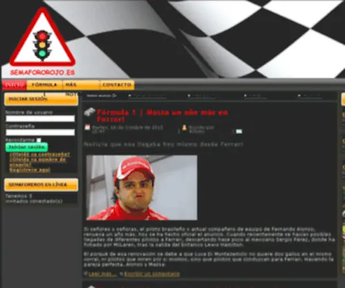 Semafororojo.es(Fórmula 1) Screenshot