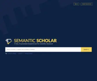 Semanticscholar.org(Semantic Scholar) Screenshot