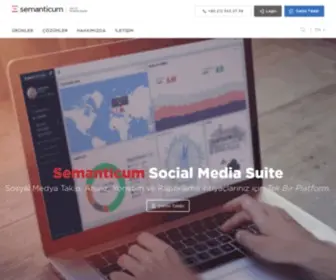 Semanticum.com(Sosyal Medya Takip ve Yönetim Platformu) Screenshot