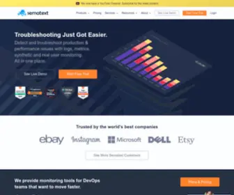 Sematext.com(IT System Monitoring Tools for DevOps) Screenshot