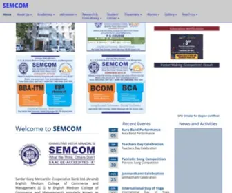 Semcom.ac.in(SARDAR PATEL UNIVERSITY) Screenshot