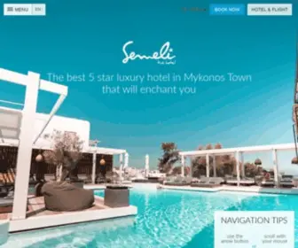 Semelihotel.gr(The best hotel in Mykonos. Semeli Hotel Mykonos) Screenshot