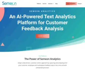 Semeon.com(Text Analytics Platform for Customer Feedback) Screenshot