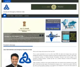 Semi.org.in(Society for Emergency Medicine India) Screenshot