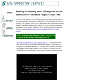 Semiconductorservices.com(Integrated Circuit Manufacturing Training) Screenshot