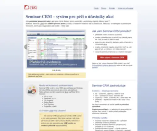 Seminar-CRM.cz(Systém pro organizátory kurzů a seminářů) Screenshot