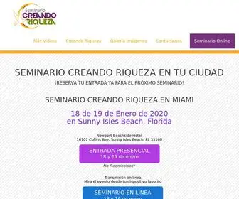 Seminariocreandoriqueza.com(Seminario Creando Riquezas en Miami) Screenshot