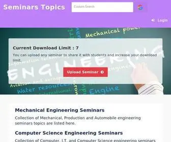 Seminarstopics.com(Seminars Topics) Screenshot