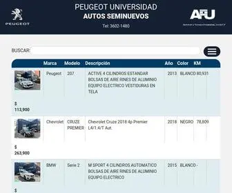 Seminuevospeugeotuniversidad.mx(PEUGEOT UNIVERSIDAD (AFU)) Screenshot