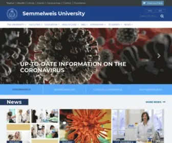 Semmelweis-Univ.hu(Semmelweis University) Screenshot