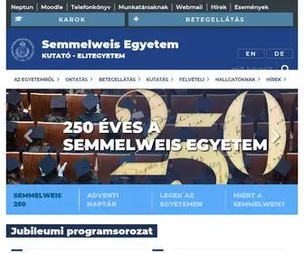Semmelweis.hu(Semmelweis Egyetem) Screenshot
