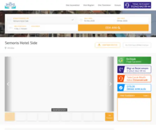 Semorishotel.com(Semoris Hotel Side) Screenshot