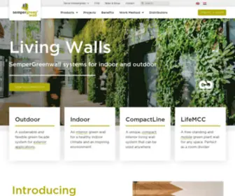 Sempergreenwall.com(Vertical gardens for a greener world) Screenshot