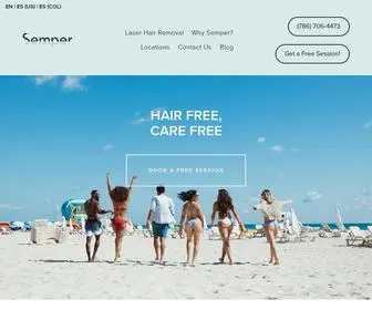 Semperlaser.com(Laser hair removal) Screenshot