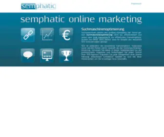 Semphatic.de(Semphatic GmbH bietet sämtliche Dienstleistungen im Bereich Online) Screenshot