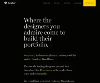 Semplicelabs.com(Create your custom online design portfolio) Screenshot
