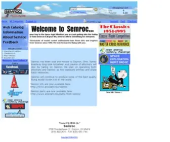 Semroc.com(Semroc Flying Model Rocket Kits) Screenshot