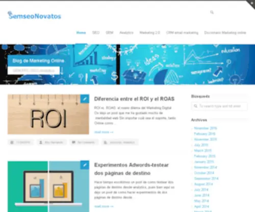 Semseonovatos.com(Blog de marketing online) Screenshot