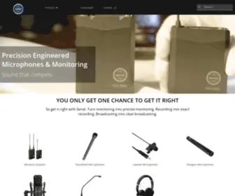 Senalsound.com(Precision Engineered Microphones and Monitoring) Screenshot